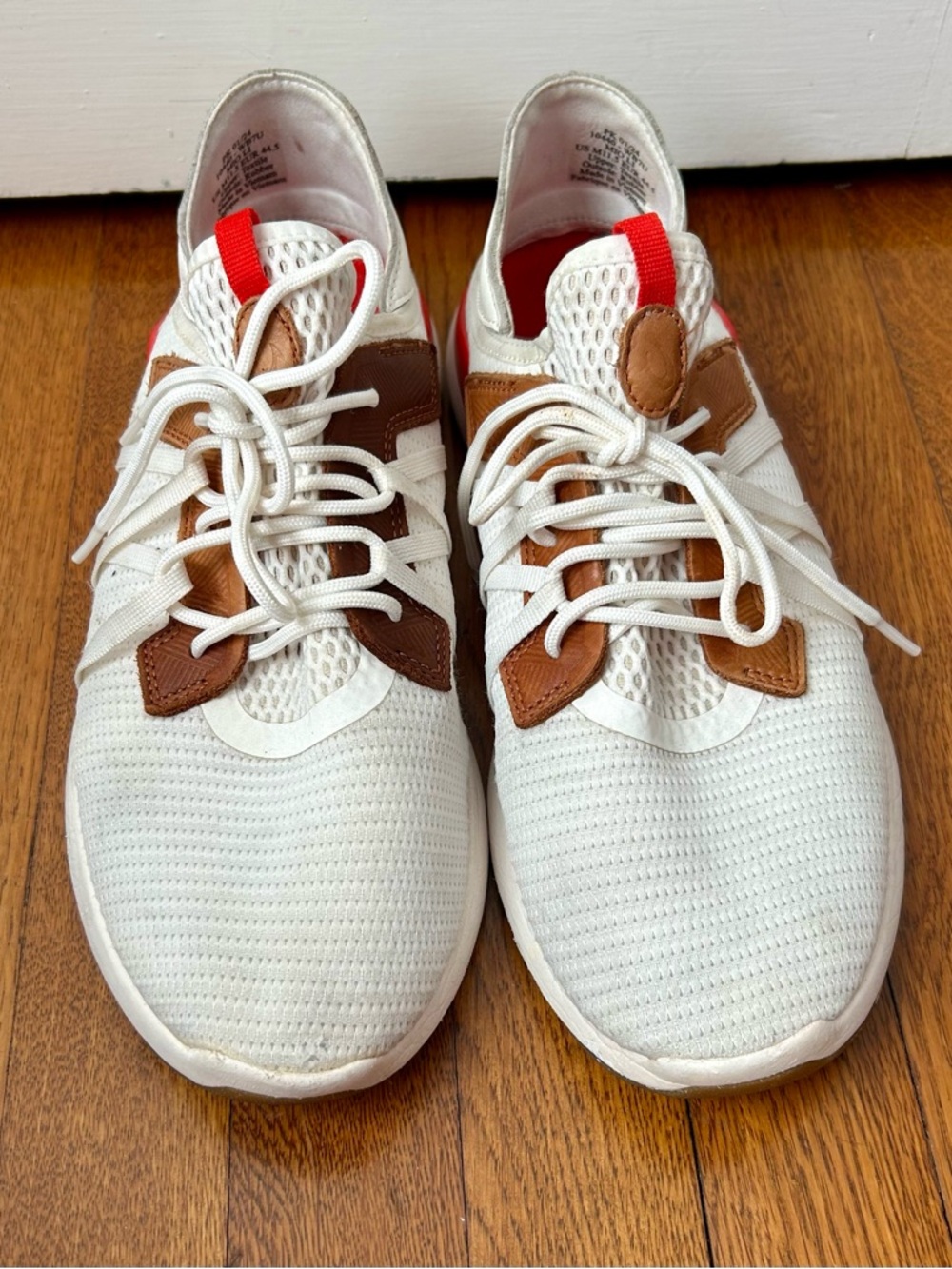 Olukai Men's US Size 11.5 Mio Li Shoes White/Red Athletic Lightweight Comfort